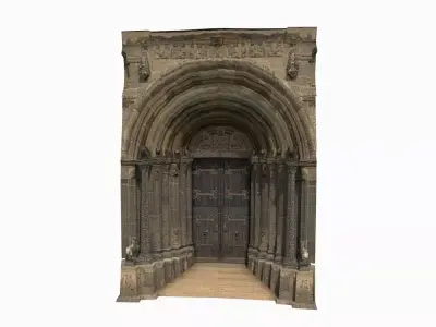 Doorway Church Door Low-poly 3D model