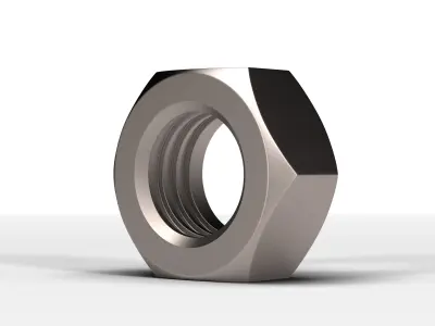 Hex Nut Low-poly 3D model