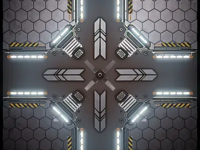 PBR Sci-Fi Texture Pack 18 Low-poly 3D model