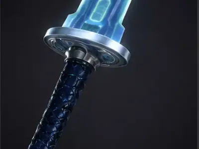 Frostcore Blade Low-poly 3D model