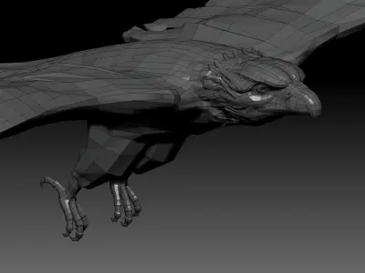 3D Eagle Low-poly 3D model