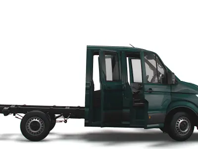 VW Crafter Chassis DoubleCab L1 HQInterior 2023 3D model