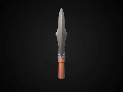 Stylized Dwarf Sword - Moltenmark - Game Ready 3D model