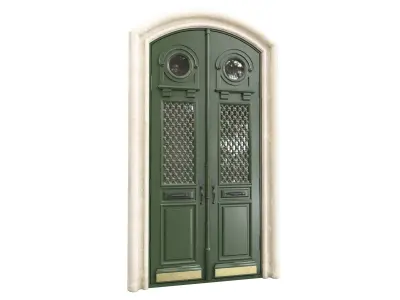 Entrance classic door 102 3D model