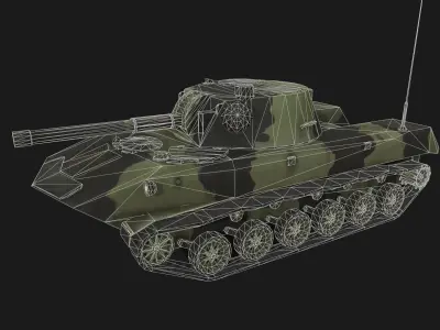 Tank 2s9 Nona Low-poly 3D model