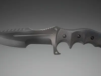 Tactical Combat Knife Low-poly 3D model