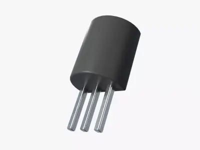 2K PBR Textured Transistor model 3 Low-poly 3D model