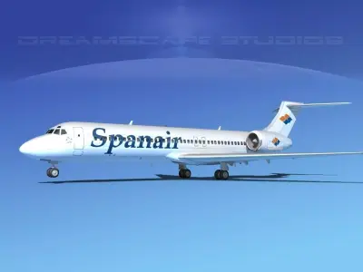 Boeing 717-200 Spanair 3D model