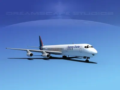 Douglas DC-8-63 Supreme Charter 3D model