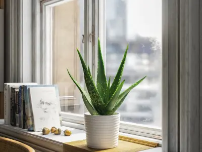  Aloe Vera Succulent Potted Plant Model 