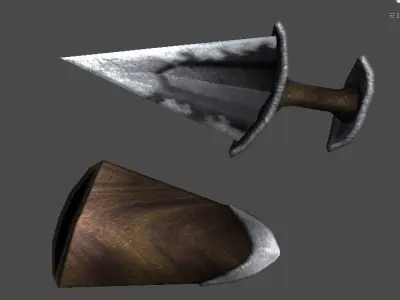 dagger1 sword Low-poly 3D model