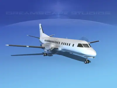 SAAB 2000 Unmarked 2 3D model