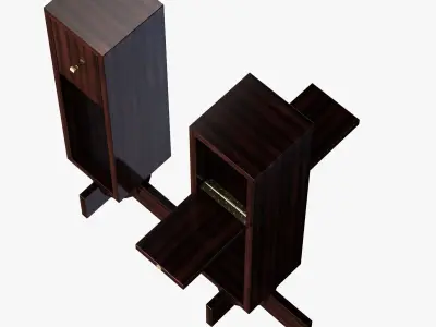 andre sornay side table with two doors 3D model