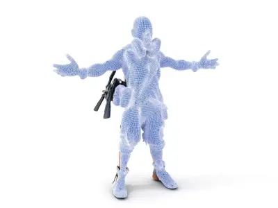 Apocalypse Survivor Rigged and Animated Character Model Low-poly 3D model