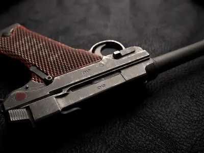 Lahti L-35 Game-Ready Pistol 3D Model Low-poly 3D model