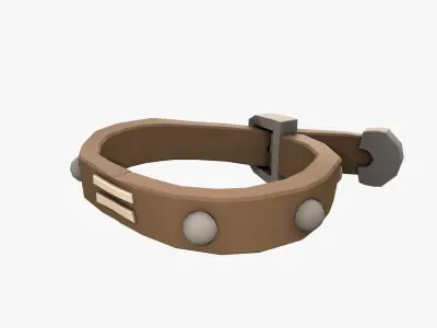 Cartoon belt lowpoly vr ar  Low-poly 3D model