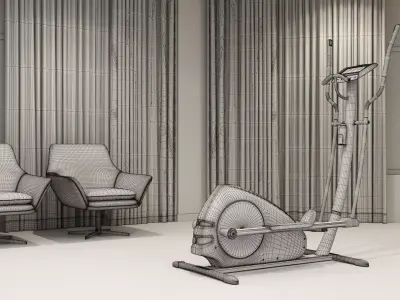 Cardio Fitness Room 3D model