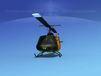Bell UH-1B Iroquois JDF 3D model