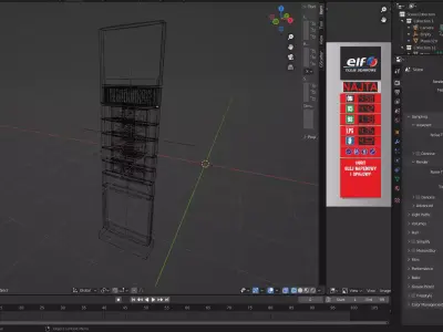 Fuel Station Price Pylon 3D Model of Gas Station Totem Sign 3D model