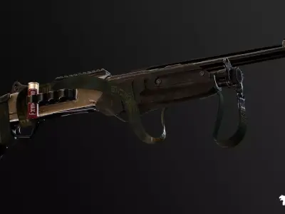 Modern Shotguns Vol 1 Low-poly 3D model