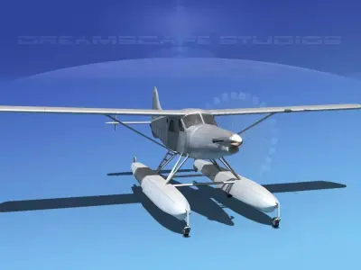 DHC-2T Turbo Beaver Bare Metal 3D model