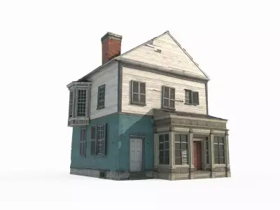 17th century urban residential buildings 3D model