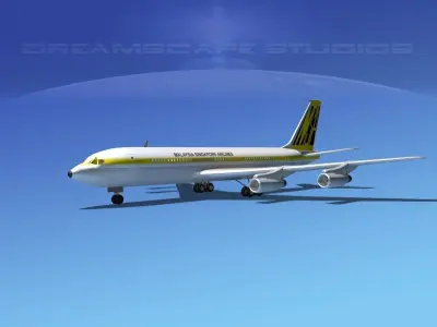 Boeing 707 Malaysia-Singapore Airlines 3D model