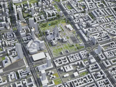 Warsaw Low-poly 3D model