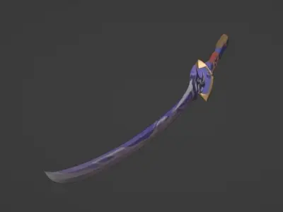 Genshin Impact - Musou no Hitotachi - Raiden Sword Blender3D  3D model
