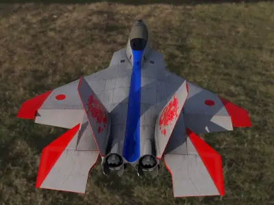 Mitsubishi X-2 Shin Shin Low-poly 3D model