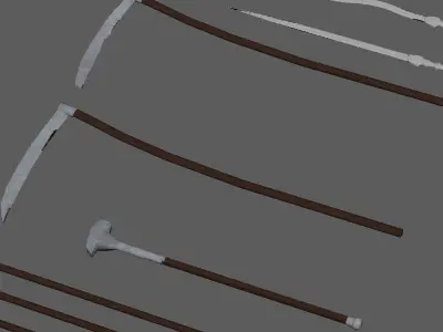 WWAATD Weapon Models Free low-poly 3D model