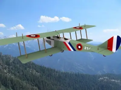 Curtiss JN-2 Jenny V02 3D model