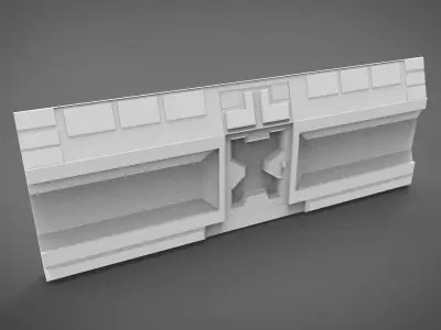 sci-fi wall architect kitbash 2 3D print model
