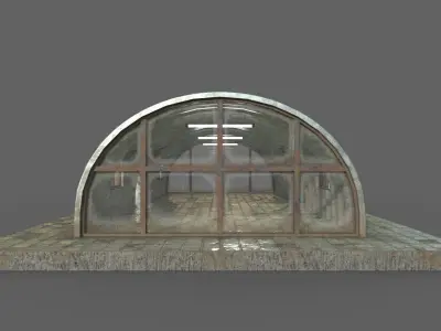 Old Steel Shed PBR Low-Poly Game Ready 3D Model Low-poly 3D model