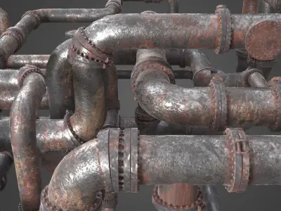 Factory Element - Pipe Maze 3D model