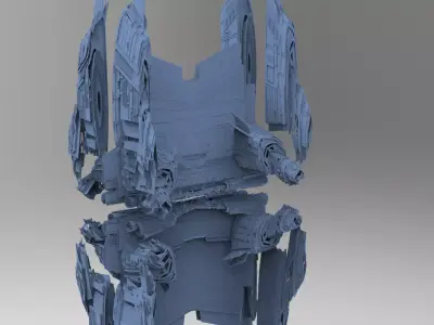 Alien Ship base Ruin 4 3D model