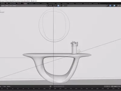 Organic Console Free 3D model