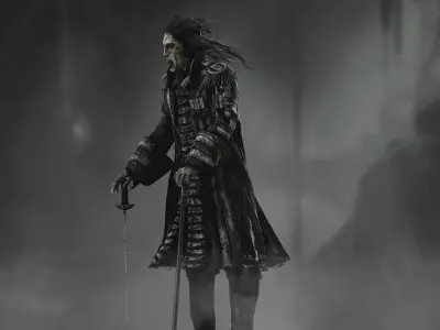 Captain Salazar  Low-poly 3D model