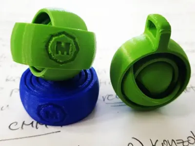 Gyroscopic Keychain gadget 3D print model