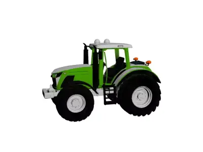 Generic Modern Farm Tractor Big Wheel Agricultural Vehicle 3D model