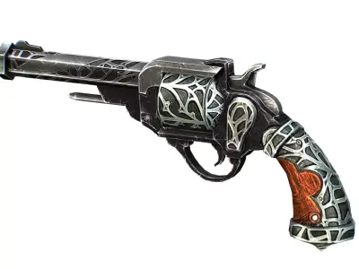 Multibarrel Short Barrel Revolver 2 Low-poly 3D model