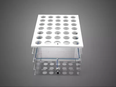 IRRIGATION HOSE SPRAYING LAYOUT AEROPONIC PLANT HOLE CULTIVATION 3D model