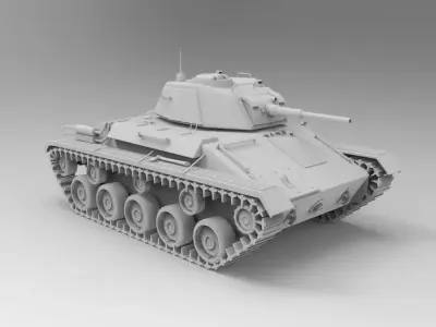 Ww2 old T80 Soviet Union 1943 Light Tank military tank 3D model
