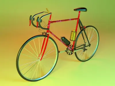 Realistic Vintage Road Bicycle 3D Model Low-poly 3D model