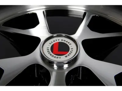 Legendary Wheel Co Styled Alloy Wheel BlackMachined 1965-1973 3D model