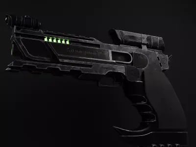 Scorpion Custom Sci-fi Gun Design Low-poly 3D model