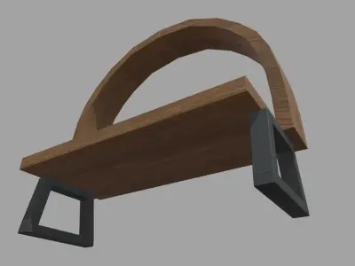 Low Poly Bench 010 Low-poly 3D model