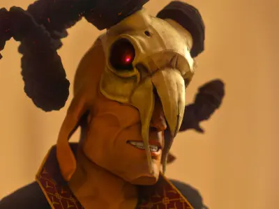 Colored 3D Printable Statue Zodiac Sign Aries Free 3D print model