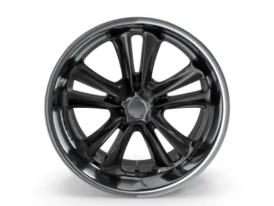 FOOSE Knuckle Wheel 17x7 Textured Gray With Diamond Cut Lip 3D model