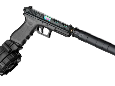 GLOCK 17 MEGA PACK Low-poly 3D model